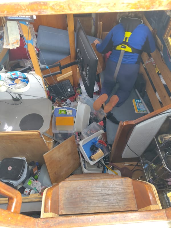 First sail aftermarth (it was Force 6)